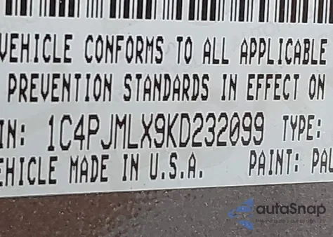 2019 Jeep Cherokee Latitude Plus 4X4 z USA, uszkodzony, nr VIN 1C4PJMLX9KD232099